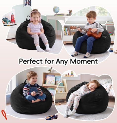 Image of Hobestluk Small Bean Bag Chairs 2FT BeanBag Chair Comfy Cool Teardrop Shape
