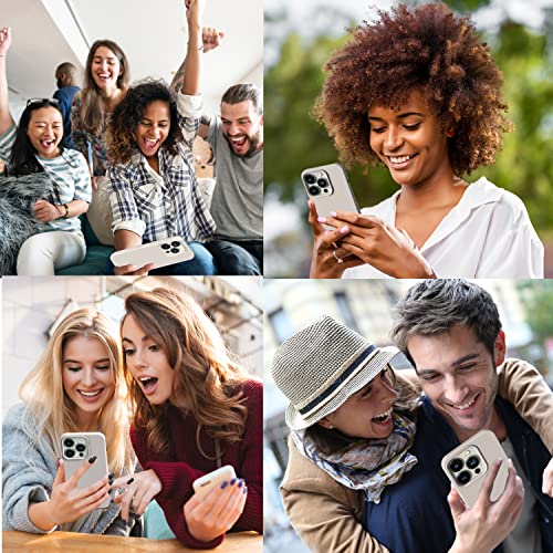 Icesword Iphone 14 Pro Max Case Stone, Liquid Silicone Shockproof Phone Case Cover, Light Beige Tan Cream Warm Sand Pearl Cute, Drop Protective (Soft Anti-Scratch Microfiber Lining) 6.7" 14Pm - Stone #TOP4