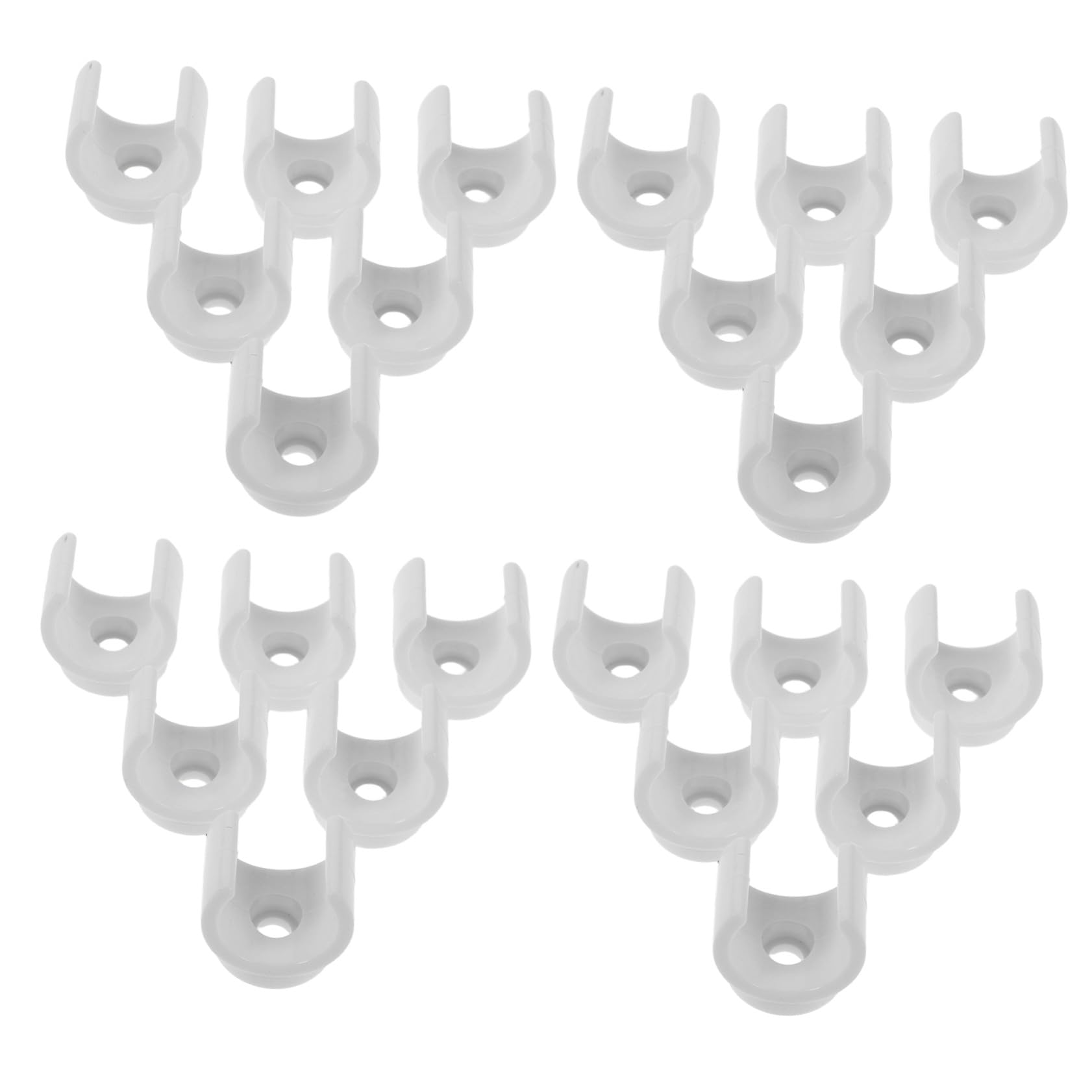 PRETYZOOM 300 Piezas Clips para Tubos PVC Soporte U Forma de Silla Abrazaderas para Tuberías Agua y Conducción Cable Gestión y Resistente