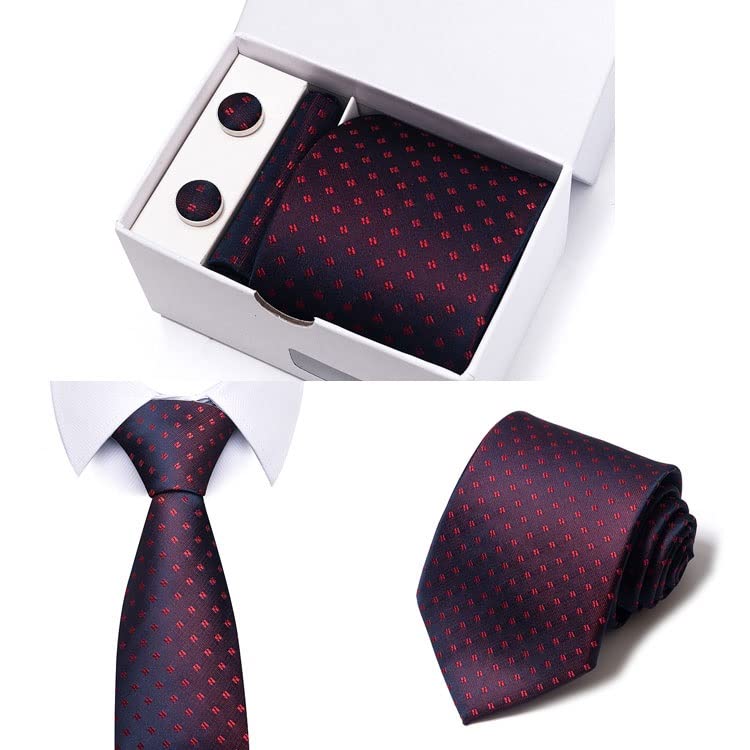 Corbata de seda con diseño geométrico para hombre miniatura 3