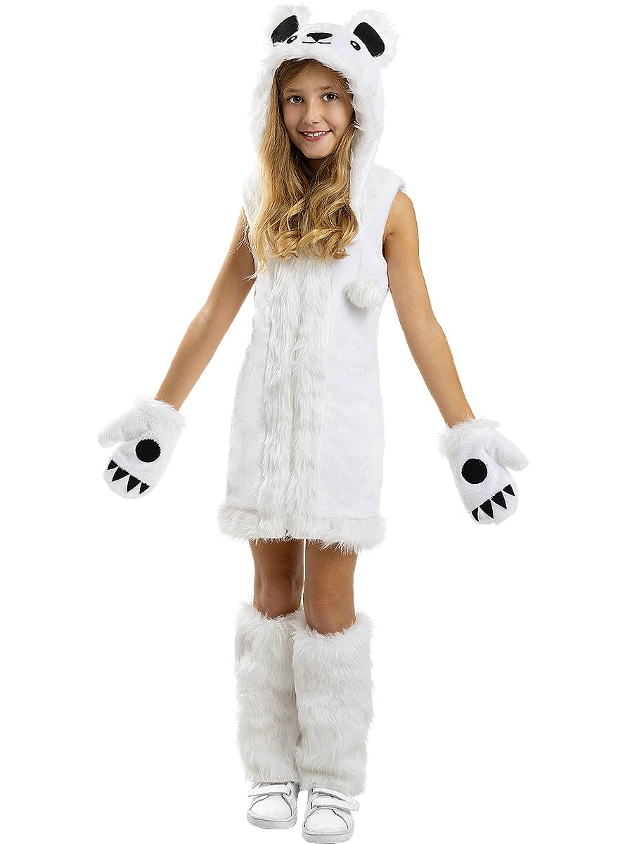 Funidelia | Disfraz de oso polar para niña Animales, Oso - Disfraz para niños y divertidos accesorios para Fiestas, Carnaval y Halloween - Blanco