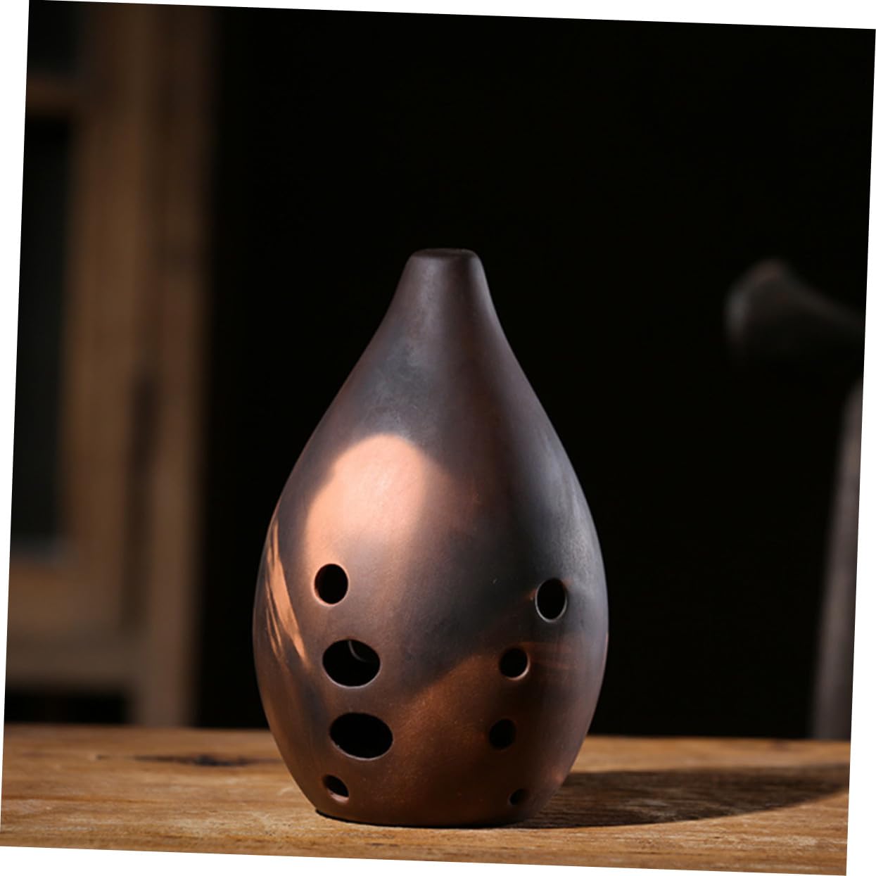 BESPORTBLE Ocarina in Ceramica Antica Xun Instrumento Flauto Cinese 10 Fori Tonalità F Suono Profondo Strumento Musicale per Principianti Artisti