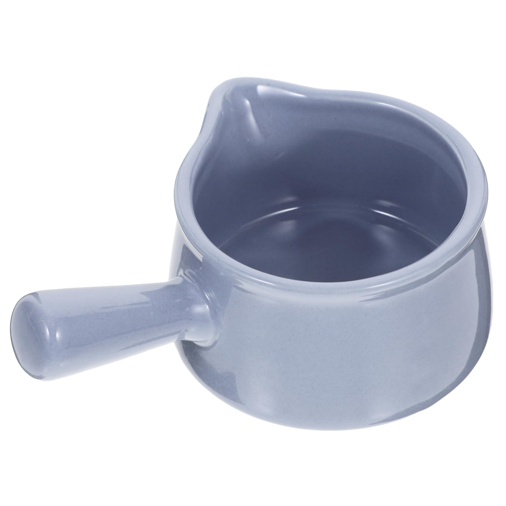 KICHOUSE Coffee Buttercream Water Jug Water Pitcher Creami Syrup Sauce Pitcher Small Milk Kettle Milk Sauce Kettle Ceramic Milk Jug Ceramic Cup Ceramic Creamer Pitcher Grey Ceramics