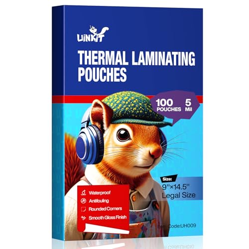 Uinkit Legal Size Laminating Pouches 9X14.5inches Hold 8.5X 14inches Sheets 5mil for Extra Protection 100Pack Clear Glossy Thermal Laminating Sheets Laminator Pockets image 4