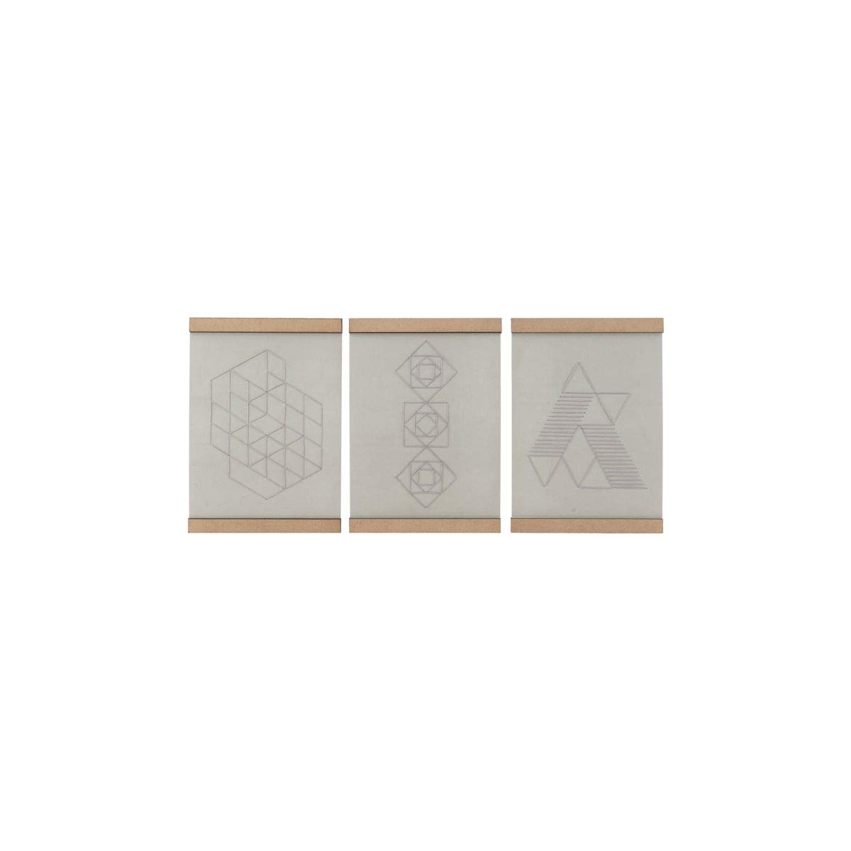 House Doctor Embroidery Wall ART Decor Poster Set of 3