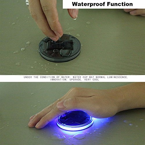 Yiwa - Porta bicchieri a energia solare con luce