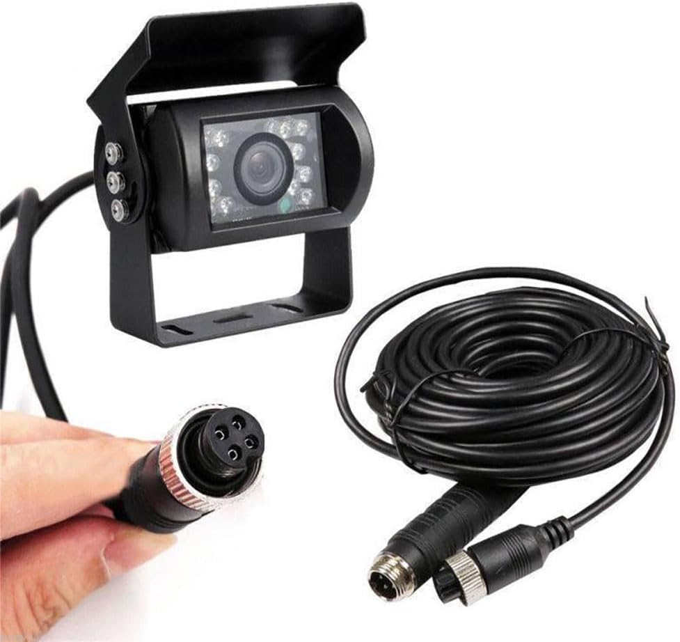 Backup Camera Camecho IR Night Vision Waterproof Reversing Camera + 10M 4 Pins Cable Kit for Car Bus Truck Caravan Camper 12V 24V Parking Assistance