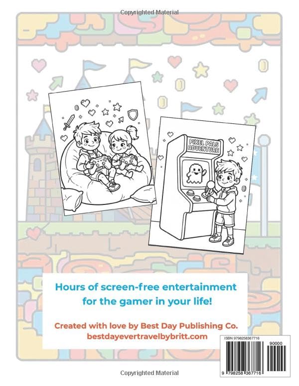 Pixel Hero: Connor's Gaming Universe: A Video Game Coloring Book image 3