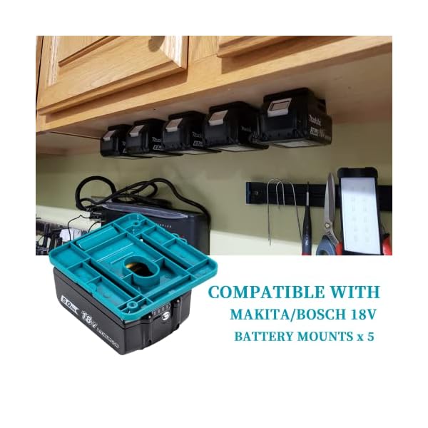 Batteriehalter für Makita 18 V Batteriehalterungen, Dock-Halter, passend für BL1860, BL1850, BL1840, BL1830 (mit 10 Schrauben), 5 Stück – Bild 4