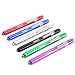Hatori Mini Flashlight LED Penlight with Pupil Gauge for Nurses, A Pack of 3pcs Aluminum AAA Batteries Powered Reusable Flashlights (Black/Silver/Green)
