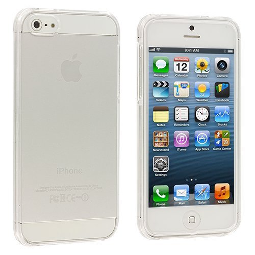 SODIAL(TM) Clear Crystal Hard Snap On Transparent Hard Case Skin Cover for Apple iPhone 5 5G 5th