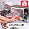 The Perfect Pizza Pack™ - Reusable Pizza Storage Container with 5 Microwavable Serving Trays - BPA-F... #3