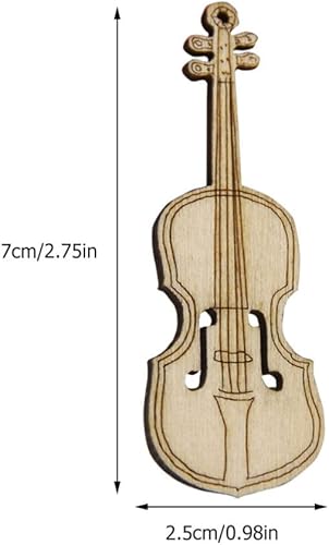 Miniatura 3 de NUOBESTY 12 piezas de ornamento de violín en miniatura, instrumento musical, modelo de violín pequeño para casa de muñecas, muebles, manualidades,