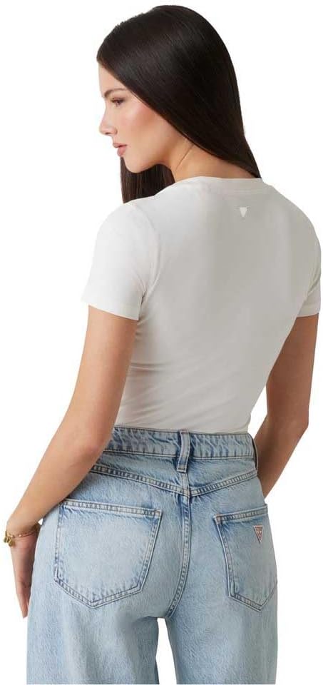 Guess Womens Eco Short Sleeve Triangle Beads Tee - Image 2