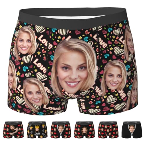 Custom Underwear for Men, Custom Men's Underwear Briefs Shorts with Face, Customized Gifts for Husband