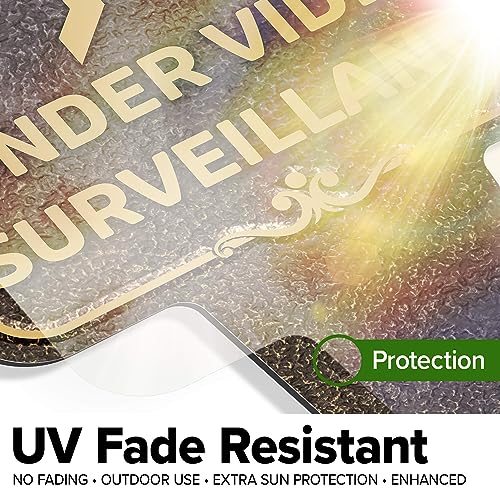 Image of Property Under Video Surveillance Sign, 11x21, Heavy Duty Integrated Ground Stakes, Indoor /Outdoor Use, Rust Free Aluminum Composite, Made in USA by My Sign center