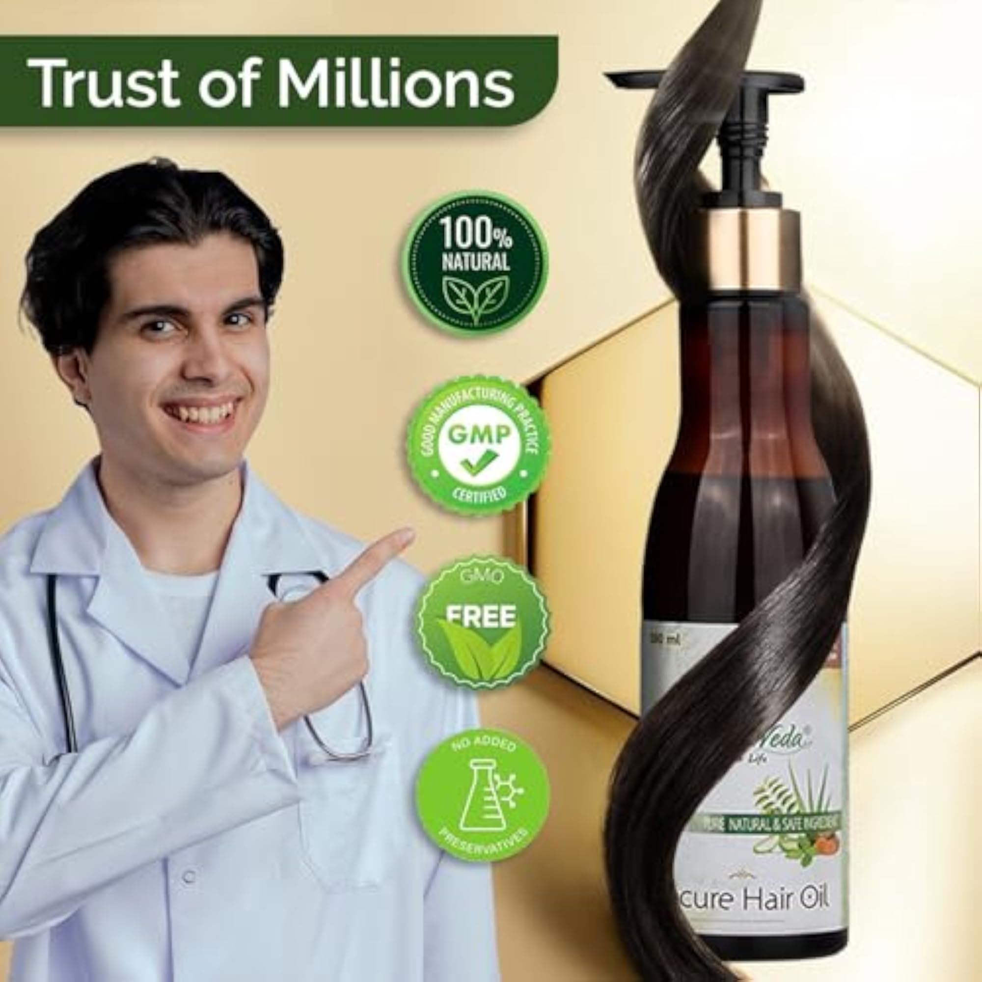 Recure Herbal Hair Oil with Amla & Brahmi