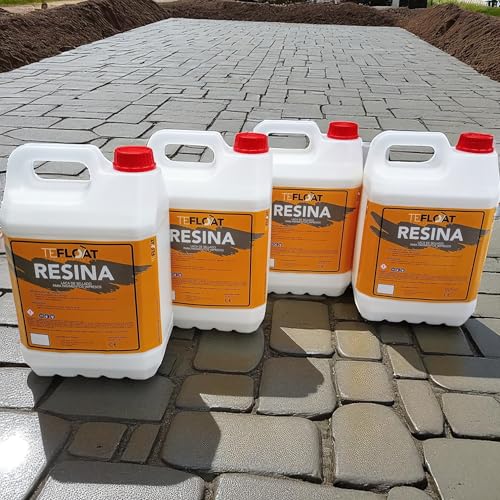 Resina - Barniz para Hormigón Impreso al agua - Protege el Suelo penetrando en el poro, Revive el color del Pavimento de Hormigón (4 X 5 litros)