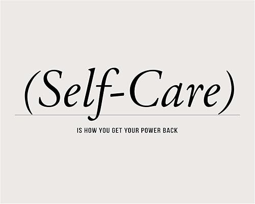 Arte de pared con citas inspiradoras de cuidado personal, arte de pared inspirador moderno ideal para el hogar, decoración de oficina, estudio,