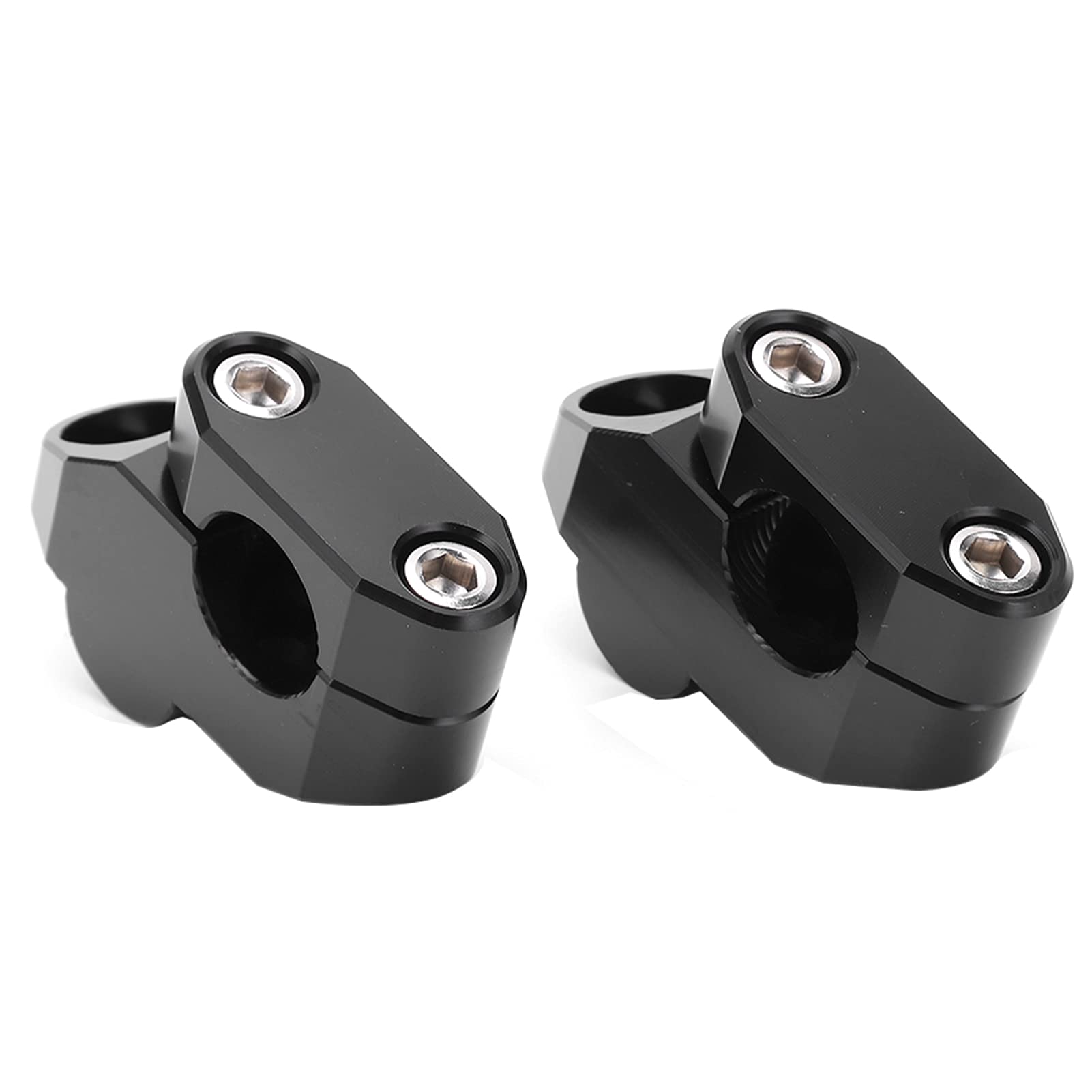 Kierownica Riser Podnoszenie Kierownicy Motocykla 7/8-calowe Piony Kierownicy Motocykl ze Stopu Aluminium CNC Akcesorium do Modyfikacji(czarny)