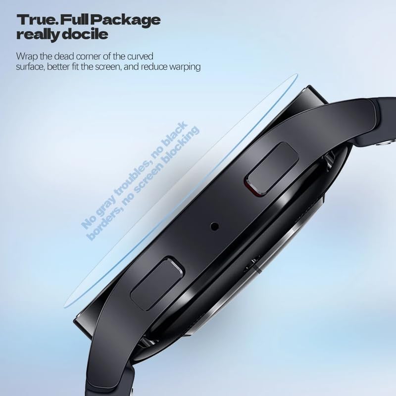 Image of BLACKSHEEP 2 Pack Membrane For Samsung Galaxy Watch 5 Pro 45mm Full Screen Coverage Flexible Watch Screen Protector with Easy Installation Kit