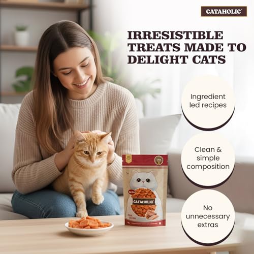Image of Cataholic Sliced Fish Ham Cat Treats, High Protein Natural Fish Snacks, Soft Chewy Training & Reward Treats for All Cat Breeds, 50 g