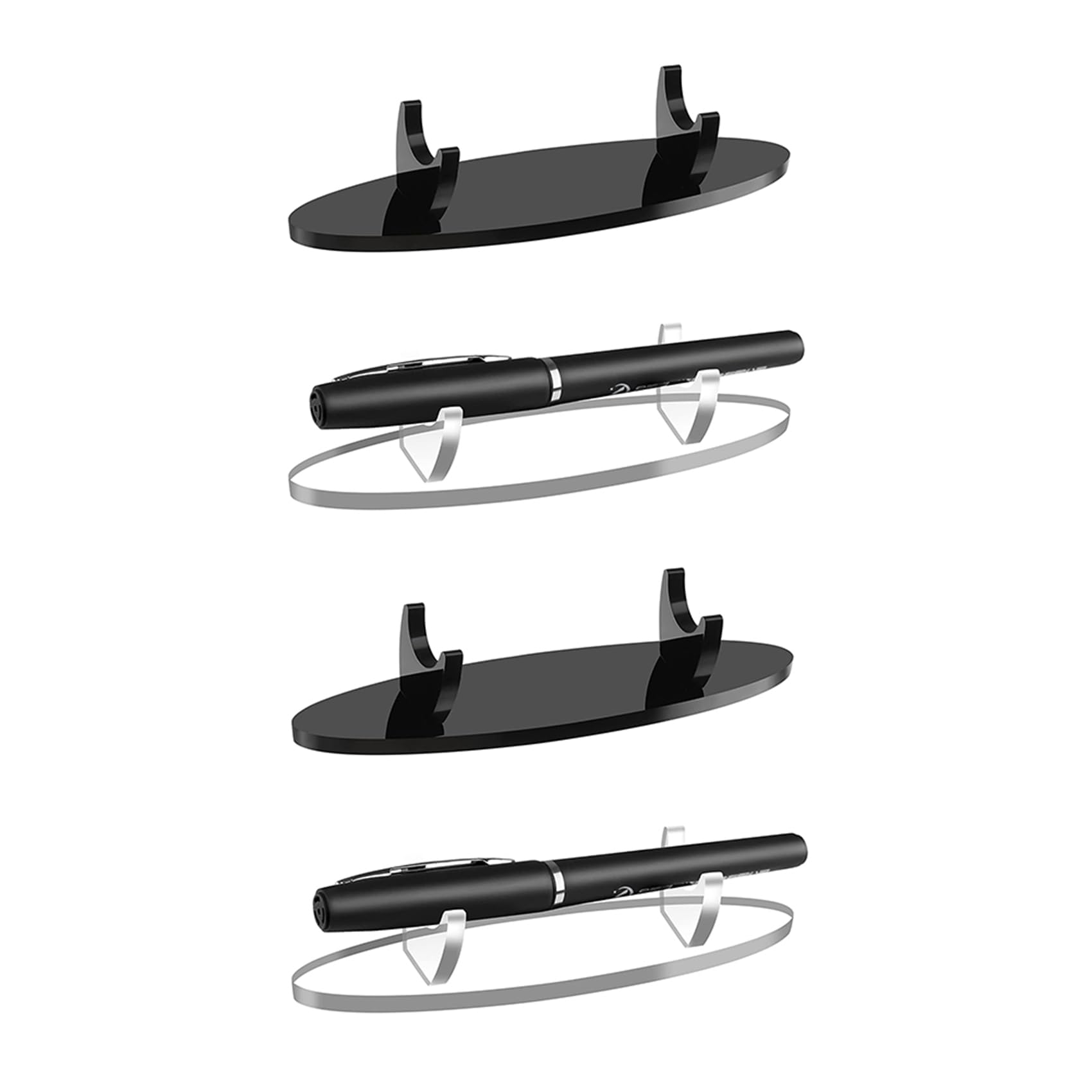 Jnchdghwa 4Pcs Acrylic Pen Holder Display Stand Desk Pencil Stick Holder Transparent Pen Holder Storage Box
