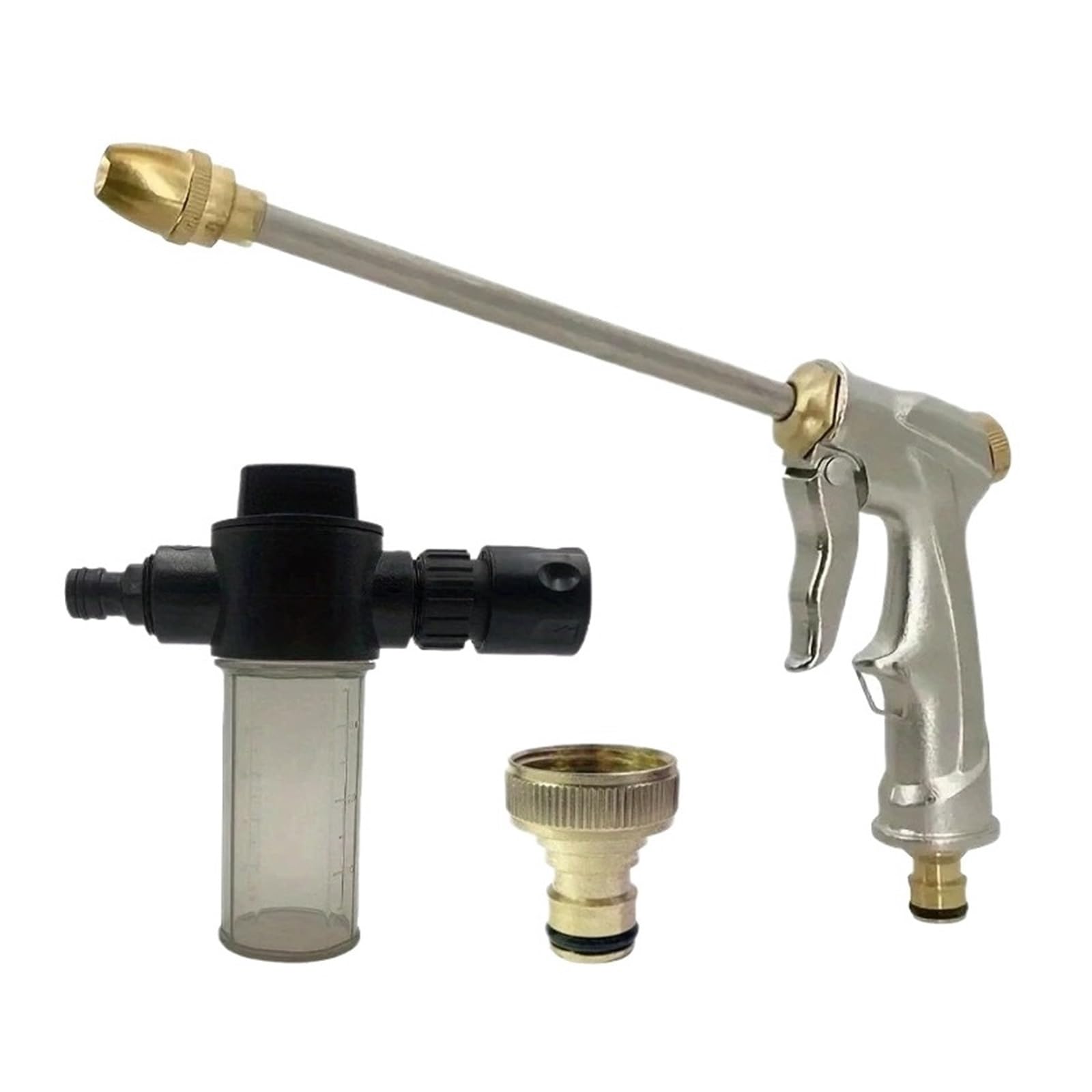Pistola De Agua Alta Presión Portátil, Limpieza Metales Ajustable, Máquina Lavado Coches, Manguera Riego Jardín, Boquilla Rociadora, Espuma Ahorro De Agua Y Mano De Obra