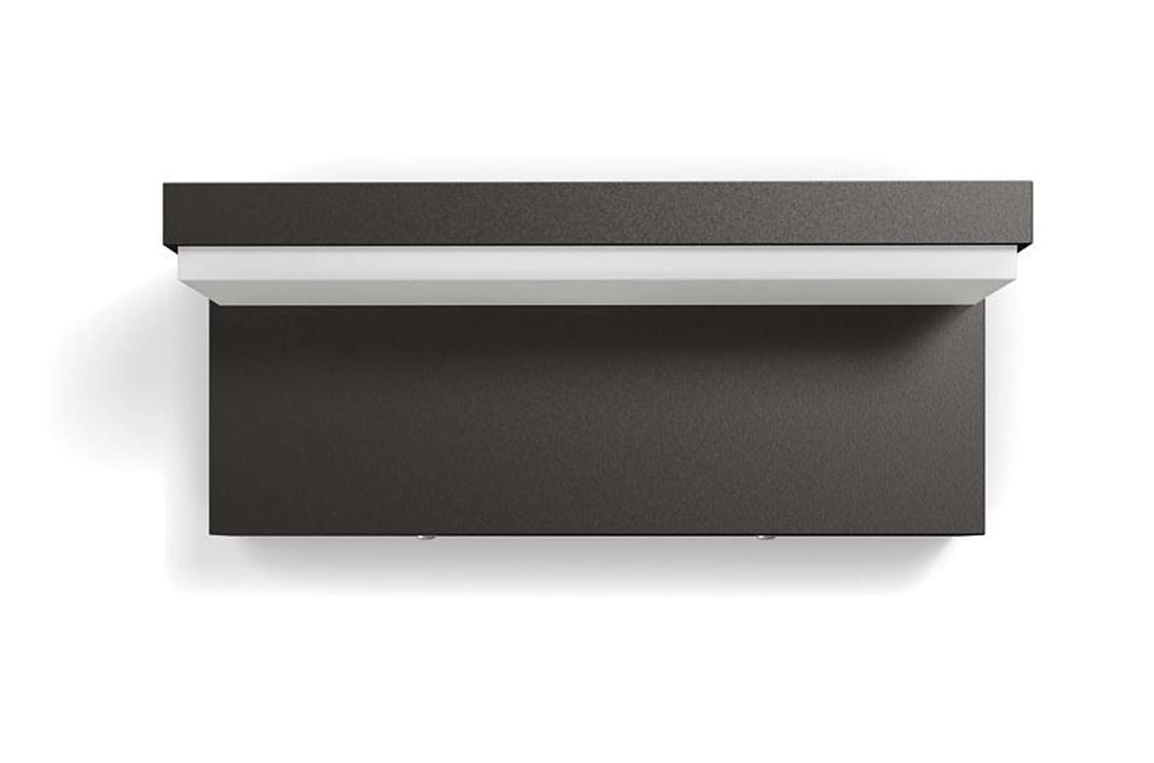 Philips Lighting Bustan Lampada da Parete da Esterno, LED, senza Sensore di Movimento, 2700 K, Grigio Scuro