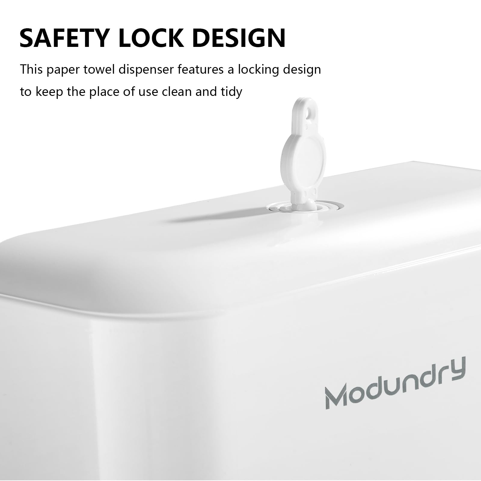 Dispenser per asciugamani di carta da parete, dispenser multiuso commerciale con serratura intelligente, adesivo senza foratura o viti da installare, porta asciugamani per bagno, bagno,