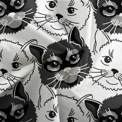 Funda nórdica de gato para cama double de microfibra transpirable con fundas de almohada 8