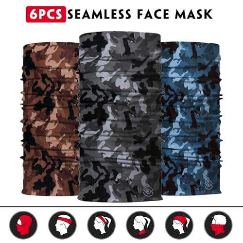 Image of Neck Gaiter for Men Women Headwear Bandana Head Wrap Face Scarf Mask Cover Warmer Balaclava-Seamless & Versatile