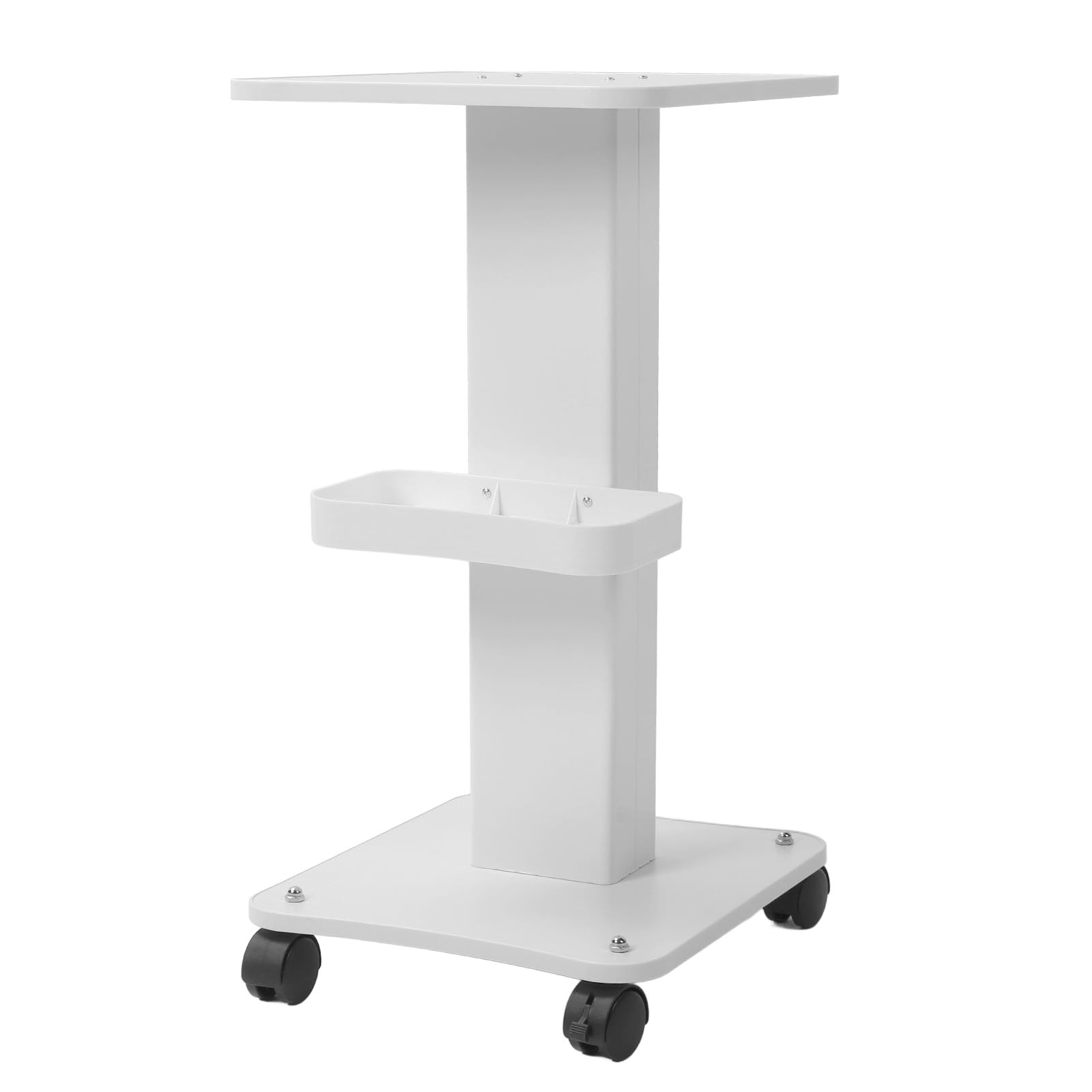 Hidyliu Carrello Carrello per Salone di Bellezza con Ruote per Utilizzo Multifunzionale in Saloni e Cliniche, Robusta Struttura in Legno e Acciaio, Altezza 68 Cm