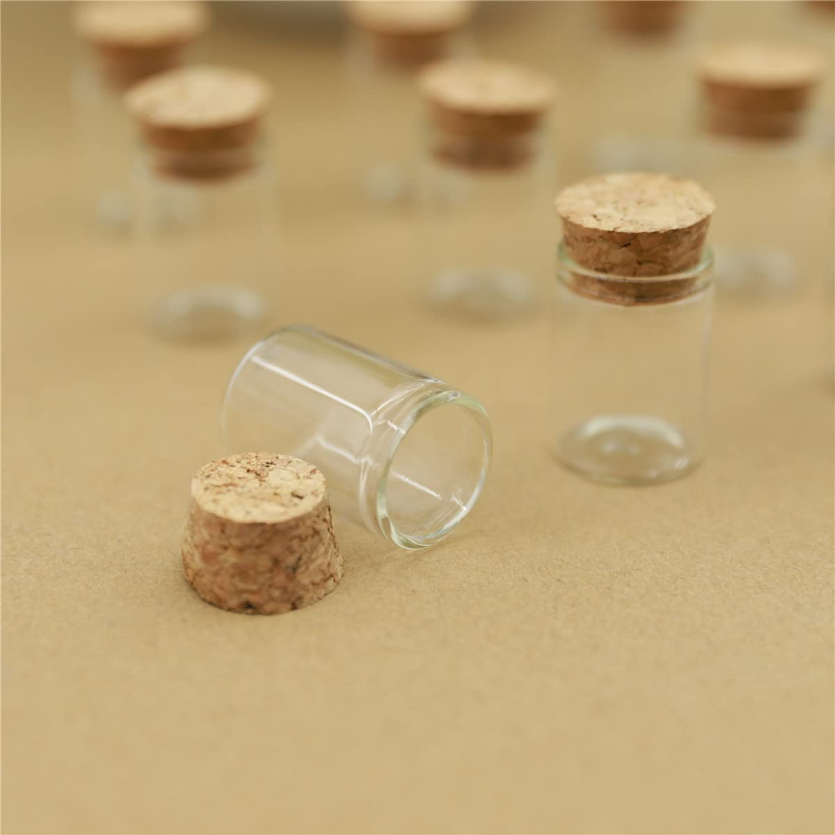 probówki z przezroczystego szkła, Probówki szklane Z Korkami, 50szt, 5ml 22x30mm