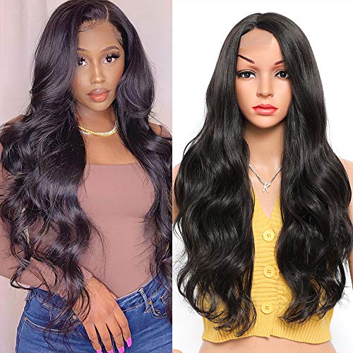 LuLu Haireate Long Body Wavy Wig for Women with Natural Hairline Heat Resistant Synthetic Wigs 150% Density Wig Daily Party Use