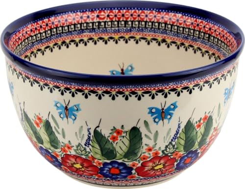 Tazón Mezclador 5 Cuartos Polish Pottery Artesanal miniatura 1