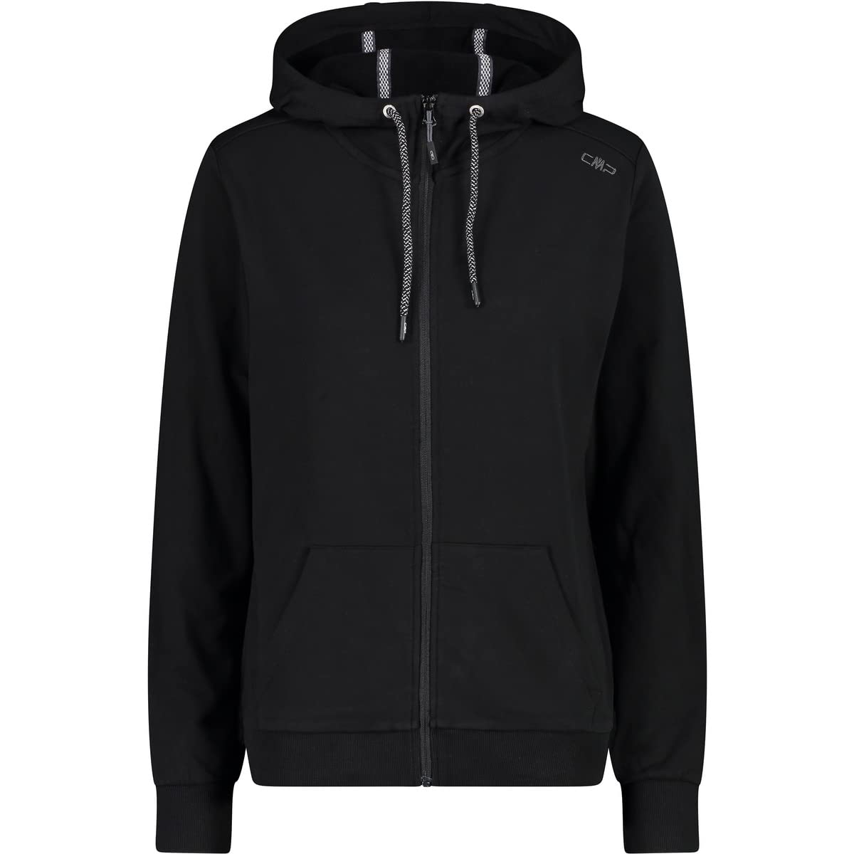 CMP - Woman Jacket Fix Hood, Black, M