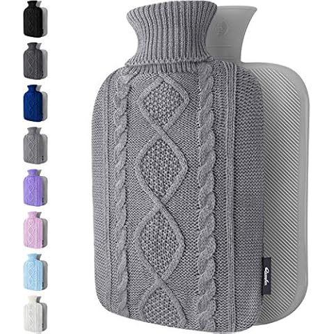 Wärmflasche mit Bezug - Weicher Premium Strickbezug Cover