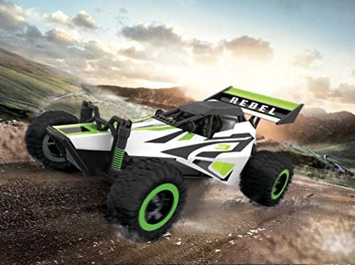 image for Force1 Fast Remote Control Car - Rebel 1/32 Scale RC Buggy with Ramp a