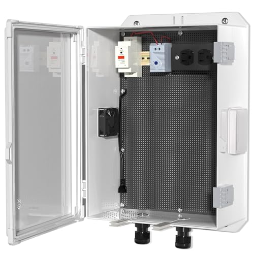 Boîtier électrique ABS avec prise et thermostat 40x28 cm