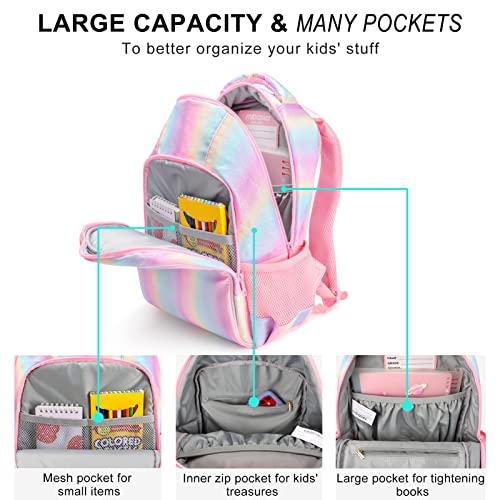 Mibasies Rainbow Backpack With Lunch Box For Girls thumb #4