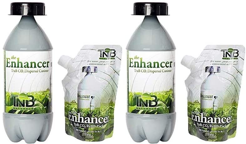 Tnb Naturals The Enhancer Co2 Dispersal Canister and Refill for Indoor Garden, Indoor Tent, Indoor Greenhouse, Indoor Grow Tent, Hydroponic Garden (2)