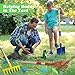 Demolike Kids Gardening Tools Set, Gardening Set for Kids, Outdoor Backyard Farm Digging Toys with Wheelbarrow Shovel, Rake, Trowel, Fork, Birthday Gifts for Boys Girls Age 3+