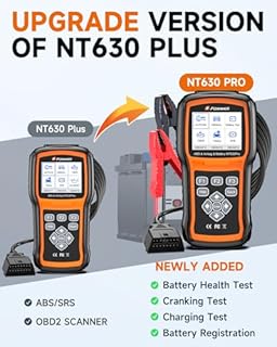 2026 FOXWELL NT630 Pro 2-in-1 ABS SRS Scan Tool & Battery Tester, Upgraded from NT630 Plus, OBD2 Scanner with 12V Battery Load Analyzer(100-3000CCA), ABS Bleed, BMS/Oil/SAS/EPB Reset, Live Data