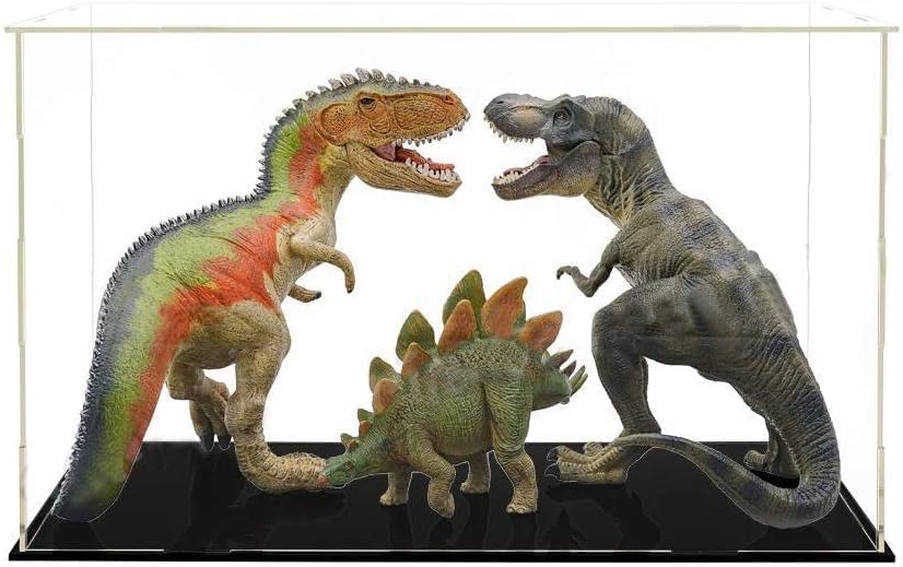 Image of Acrylic Display Case for Collectibles | Dustproof Transparent Showcase Box for Action Figures, Miniatures & Models | Countertop Cube with Protective Film ((10x6x6 inch; 25x15x15cm))