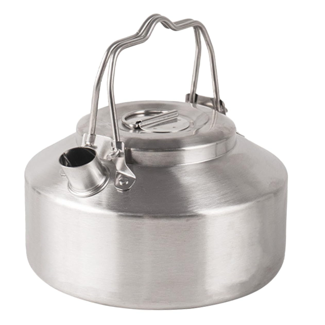 JECOMPRIS Outdoor Portable Water Kettle Lightweight Camping Teapot for Boiling Water Tea and Soup Wear Resistant Cookware for Hiking and Fishing