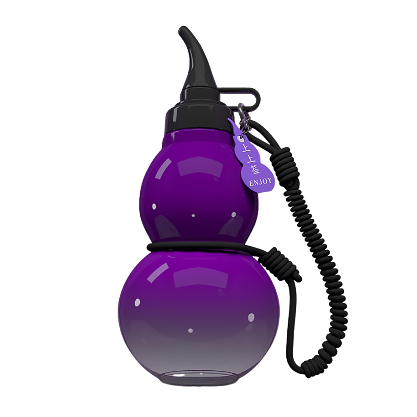 Bouteille d'eau portable violette style rétro chinois idéale pour le sport et les déplacements
