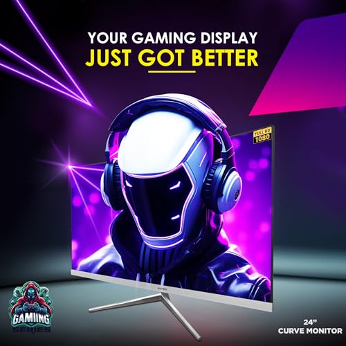 Image of Intex 24 Inch Curved Gaming Monitor | Full HD 1080p | 120Hz Refresh Rate | VA Panel | Frameless Display | Built-in Speaker | HDMI & VGA | Gaming & Entertainment