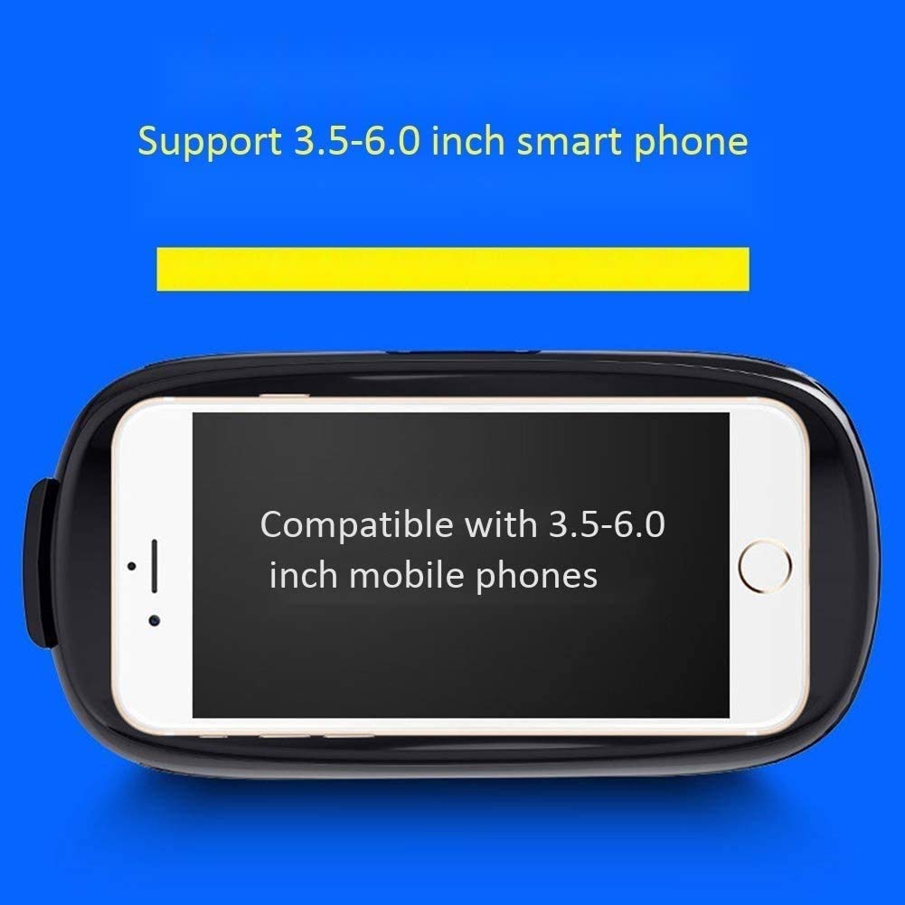 VR Auricular compatible con iOS y Teléfono Android - Gafas de realidad virtual universal: juegue sus mejores juegos móviles con un nuevo y suave y cómodo nuevo 3D VR Gafas | con protección de lo
