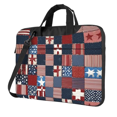 Sacoche pour ordinateur portable 13/14/15,6" Motif drapeau patchwork
